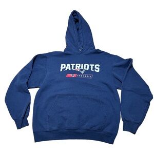 New England patriots nfl football logo men’s medium tom Brady hoodie sweatshirt